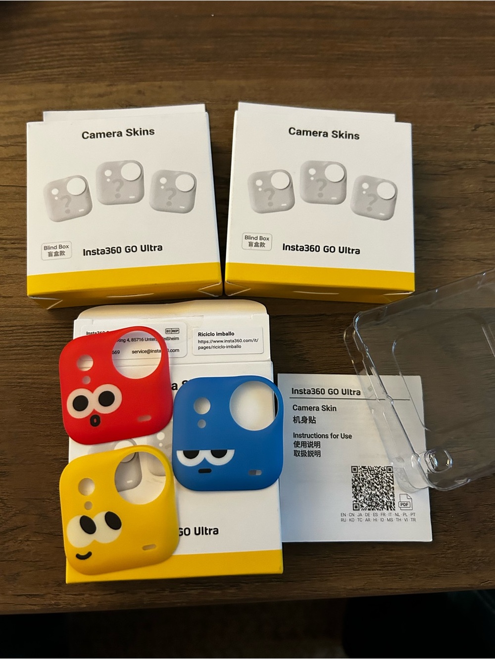Insta 360 ultra Camera Skins - Red, Blue, Yellow